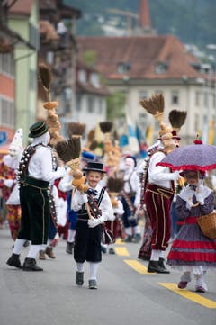 Impressionen des Festumzuges vom Landsgemeindeplatz in die Arena. (Bild: Maria Schmid)
