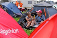 Impression vom Campingplatz am Freitag. (Bild: swiss-image.ch/Andy Mettler)