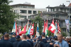 Impressionen des Festumzuges vom Landsgemeindeplatz in die Arena. (Bild: Maria Schmid)