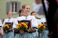 Impressionen des Festumzuges vom Landsgemeindeplatz in die Arena. (Bild: Maria Schmid)