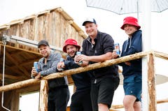 Auch diese Truppe ist bereit für das Schwingfest. (Bild: Stefan Kaiser)