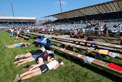 Mittagspause in der Arena. (Bild: Stefan Kaiser, Zug, 24. August 2019)