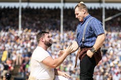 Jonas Lengacher und Joel Wicki (rechts) im 3. Gang. (Bild: KEYSTONE/Alexandra Wey, Zug, 24. August 2019)