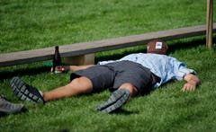 Mittagspause in der Arena. (Bild: Stefan Kaiser, Zug, 24. August 2019)