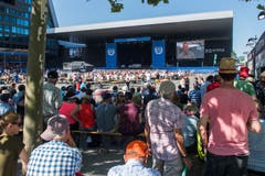 Wie laut hier wohl der Jubelschrei gewesen wäre, hätte Joel Wicki gewonnen? (Bild: Boris Bürgisser, Zug, 25. August 2019)