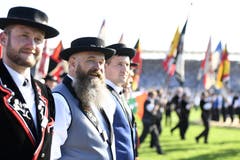 Der Festakt in der Arena. (KEYSTONE/Urs Flüeler)