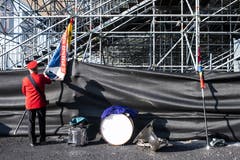 Der Festakt in der Arena. (KEYSTONE/Ennio Leanza)