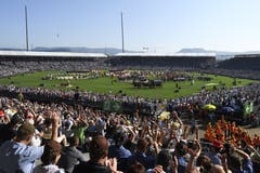 Der Festakt in der Arena. (KEYSTONE/Urs Flüeler)