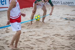Eine Linie am Boden wie beim Volleyball (Bild: Nadia Schärli, Kriens, 23. August 2019)