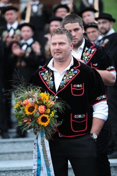 Auch Steinstösser Martin Jakober wird geehrt (Bild: Roger Zbinden, Oberdorf, 27. August 2019)