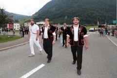 Benji Von Ah (links), Lutz Scheuber und Martin Zimmermann. (Bild: Roger Zbinden, Oberdorf, 27. August 2019)
