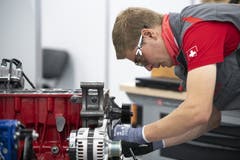Christof Röllin aus Menzingen ZG, Teilnehmer Bau- und Landmaschinenmechaniker. (Bild: Michael Zanghellini, Kazan, 26. August 2019)