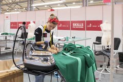Denise Stöckli aus Stand NW, Teilnehmerin Bekleidungsgestalterin. (Bild: Michael Zanghellini, Kazan, 25. August 2019)