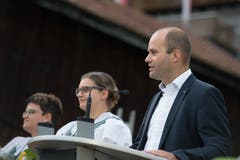 Regierungsrat Fabian Peter liess sich den Anlass nicht entgehen. (Bild: Pius Amrein, Sörenberg, 27. August 2019)