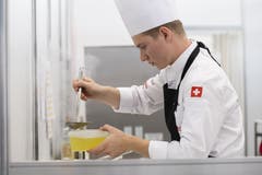 Martin Amstutz aus Sachseln OW, Teilnehmer Koch EFZ. (Bild: Michael Zanghellini, Kazan, 24. August 2019)