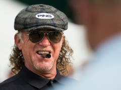 Miguel Angel Jimenez, 55-jährig, Lebemensch und Spitzengolfer, ist im Wallis der Publikumsliebling schlechthin. (Bild: KEYSTONE/JEAN-CHRISTOPHE BOTT)