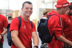 Der Seedorfer strahlte schon bei der Ankunft in Kazan Zuversicht aus. (Bild: Swiss Skills)
