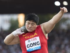 Die erste Jahresweltbestleistung war der chinesischen Kugelstösserin Gong Lijiao in 20,31 m gelungen (Bild: KEYSTONE/JEAN-CHRISTOPHE BOTT)