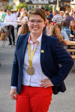 Sonja Durrer aus Kerns gewann Gold als Bäckerin-Konditorin. (Bild: Izedin Arnautovic, 29. August 2019)