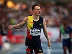Karsten Warholm, ein Norweger, sorgte für die Topleistung des Abends: zweitschnellste je gelaufene Zeit und Europarekord über 400 m Hürden. (Bild: KEYSTONE/EPA/CHRISTOPHE PETIT TESSON)