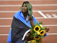 Shaunae Miller-Uibo gewann das 200 m Rennen der Frauen und lief in 21,74 Sekunden eine Jahresweltbestzeit (Bild: KEYSTONE/WALTER BIERI)