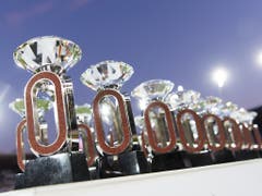 Um diese «Diamanten» ging es in Zürich in 16 Disziplinen, die nächsten 16 Sieger der Diamond-League in den übrigen Disziplinen werden am Freitag, 6. September in Brüssel vergeben. (Bild: KEYSTONE/JEAN-CHRISTOPHE BOTT)