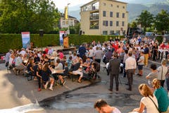 Blick auf das Festgelände im Dorfzentrum von Sachseln. (Bild: Izedin Arnautovic, 29. August 2019)