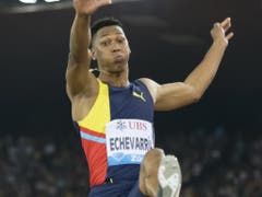 Für die vierte Jahresweltbestleistung sorgte Kubas Weitspringer Juan Miguel Echevarria mit 8,65 Metern bei seinem einzigen gültigen Versuch (Bild: KEYSTONE/JEAN-CHRISTOPHE BOTT)