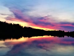 Wunderschönes Abendrot beim Soppensee. (Bild: Urs Gutfleisch, Buttisholz, 3. August 2019)