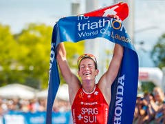 Nicola Spirig gewann im Vorjahr den Weltcup in Lausanne (Bild: KEYSTONE/VALENTIN FLAURAUD)