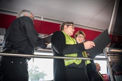 Der Thurgauer Festchor bei der Probe im Zug. (Bild: Andrea Stalder)