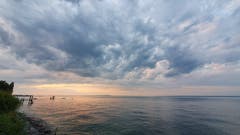 Vor dem nächtlichen Sturm in Horn. (Bild: Daniel Meuli)