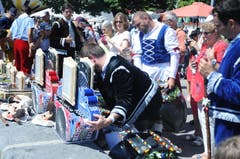 Die Hauben des Mulde Schuppels aus Teufen stiessen auf grosses Interesse. (Bild: Astrid Zysset)
