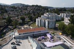 Das Aalto Hochhaus hat eine grandiose Aussicht. (Bild: Boris Bürgisser, Luzern, 29. August 2019)