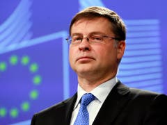 Der Christdemokrat Valdis Dombrovskis wird in der EU für Wirtschaft und Soziales zuständig. (Bild: KEYSTONE/EPA/OLIVIER HOSLET)