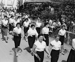 Die Aktivsektion des Turnvereins Grabs 1959.