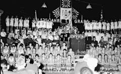 Die Aktivsektion des Turnvereins Grabs 1959.