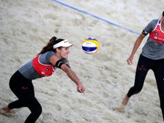 Joana Heidrich (links) und Anouk Vergé-Dépré (rechts) befinden sich auf Kurs für Olympia 2020 in Tokio (Bild: KEYSTONE/AP/ANDREI GOLOVANOV)