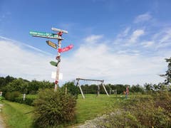 Zurück bei der Buschenschenke. Auch hier gibt es einen Spielplatz. (Bild: Sheila Eggmann)