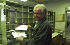 Otto Wallimann im Jahr seiner Pensionierung. (Bild: Josef Reinhard, 29. März 2003)