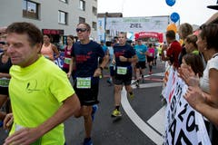 Stefan Dober aus Ebikon (links) und André Hagmann aus Root beim Start. (Bild: Eveline Beerkircher, Littau, 14. September 2019)