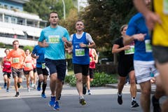 Radoslav Kriho aus Rothenburg (links) und Paul Emmenegger von der Läuferriege Astoria Hellbühl. (Bild: Eveline Beerkircher, Littau, 14. September 2019)