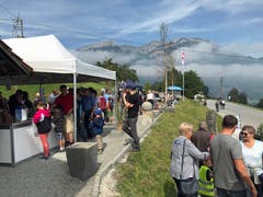 Gut besucht wurde auch die Festwirtschaft bei der alten Kantine.