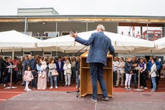 Auch Heinz Tännler sprach zu den zahlreich erschienenen Gästen. (Bild: Patrick Hürlimann, Rotkreuz, 14. September 2019)