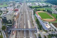 Die Überführung von oben. (Bild: Patrick Hürlimann, Rotkreuz, 14. September 2019)