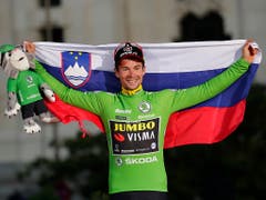 Der Slowene Primoz Roglic gewann auch das grüne Trikot, respektive die Punktewertung (Bild: KEYSTONE/AP/MANU FERNANDEZ)