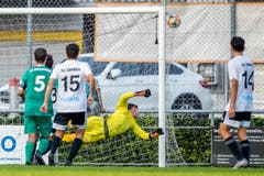 Der SC Emmen erzielt das 2:0. (Bild: Philipp Schmidli, Emmen, 14. September 2019)