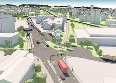 Die Blumenfeldstrasse und der Knoten Klosterstrasse. (Visualisierung: PD)