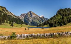 Der kleine Gräppelensee liegt wunderbar am Fusse des Lütispitz. (Bild: Luciano Pau)