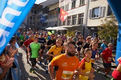 Start zum Willisauerlauf. (Bild: Jakob Ineichen, Willisau, 21. September 2019)